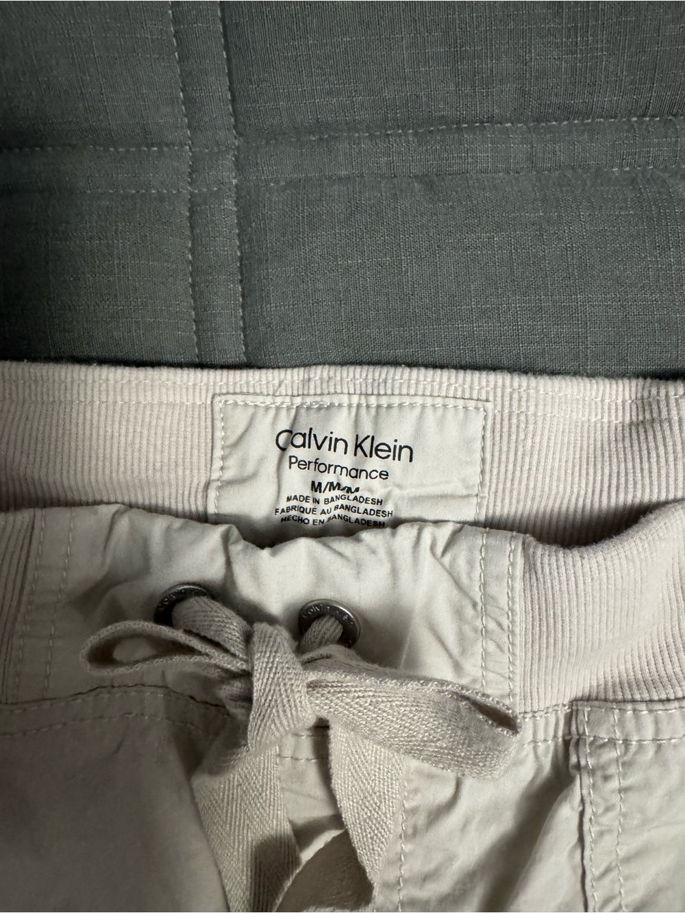 Calvin Klein Cream Drawstring Capri Pants - Picture 2 of 3